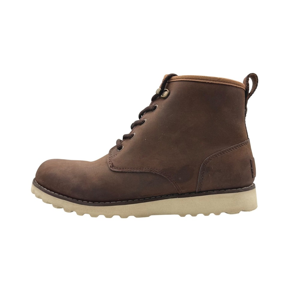 UGG Harkley Waterproof Brown Leather Lace Up Boots Size 6 1017191K